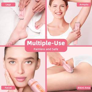Rasoir électrique 2-en-1 pour femme, utilisation humide et sèche, rechargeable, tondeuse à lame céramique pour le corps, les poils pubiens, le nez et les zones intimes - Product Image 6
