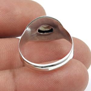 Natural Smokey <b>Quartz</b> Gemstone 925 Sterling Silver <b>Ring</b> Natural Gemstone Jewelry Supplier Handmade Jewelry Exporter From India - Product Image 3