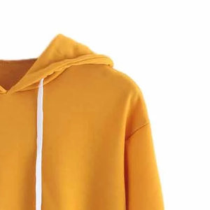 Sudadera con capucha de manga larga ajustada para mujer con logotipo personalizado transpirable 100% algodón polar ropa de talla grande para invierno - Product Image 5