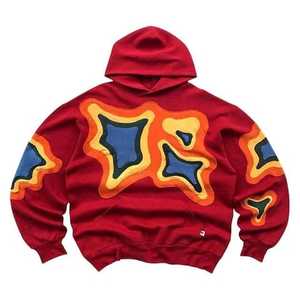 Sweat à capuche personnalisé avec blocs de couleurs Pull à capuche en coton brodé Patchwork Patches Broderie Streetwear Hip Hop Sweat à capuche pour hommes - Product Image 1