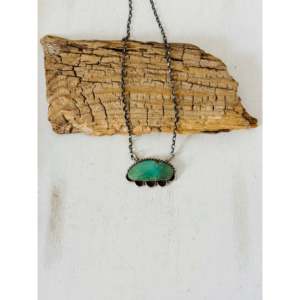 Collier en turquoise et argent sterling Juanita Mcdonal Kingman, bijou de collection culturelle - Product Image 1
