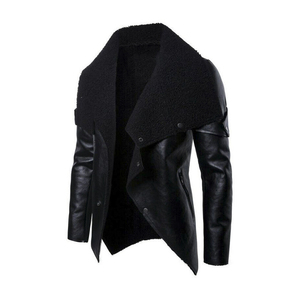 2024 chaquetas de cuero de invierno con estilo para hombres cálidas 100% piel de oveja genuina diseño transpirable precio bajo gran oferta - Product Image 2