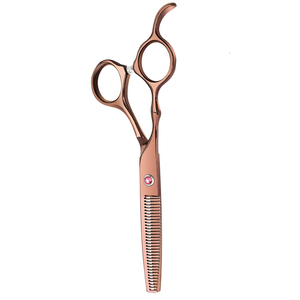Ciseaux amincissants enduits de couleur cuivre 6 pouces ciseaux de coiffeur ciseaux de cheveux en acier inoxydable Salon de beauté ciseaux amincissants - Product Image 5