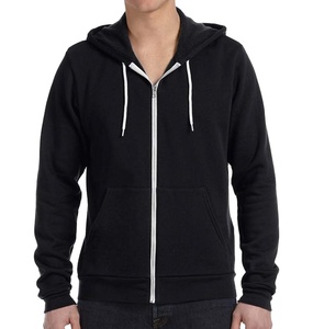 Sweat à capuche zippé personnalisable pour homme, couleur bordeaux, entièrement zippé, teinture unie, pour la saison estivale, avec logo personnalisé MADE BY HS 2027 - Product Image 3