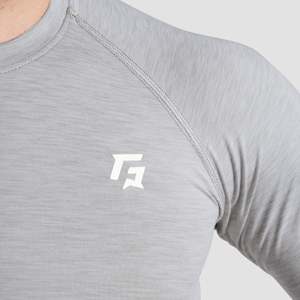 GA 2.0 Compression <b>Long</b> <b>Sleeves</b> for Men Silver Grey <b>Undershirts</b> - Product Image 4