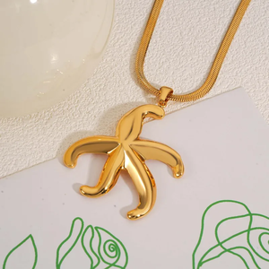 Collar con Colgante de Cadena de Acero Inoxidable 304 Chapado en Oro de 18K de Primera Calidad, Perfecto para el Uso Diario de Mujeres, Joyería de Moda - Product Image 1