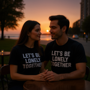 T-shirt promotionnel « Let's Be Lonely Together Couple Goals » - Product Image 1