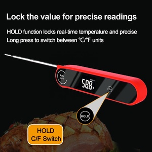 Thermomètre alimentaire à lecture instantanée étanche IP66 pour barbecue, thermomètre numérique LCD rapide pour viande (0,6 s) - Product Image 6
