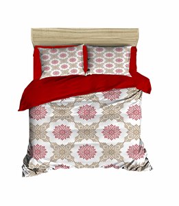Ensemble de housse de couette double impression numérique motif de Noël festif 200x220 cm Ran force coton - Product Image 3