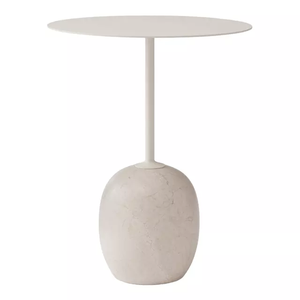 Table d'appoint magnifique avec plateau en marbre, mobilier pour la décoration intérieure, couleur or et blanc, mobilier moderne d'intérieur, table en aluminium pour le thé et le café - Product Image 4