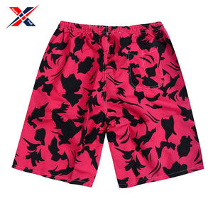 Shorts de bain pour hommes de haute qualité, séchage rapide, uni, 100% coton, impression intégrale personnalisée, service OEM, style décontracté - Product Image 2