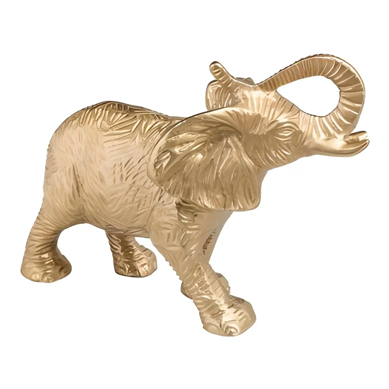 Hand Crafted Design Elephant Decorative Figurine High Quality Table & Shelf Decoration Gold Finishing Wholesale