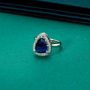 Anillo CZ delicado hecho a mano con joyería de moda chapada en rodio DE LA India - Product Image 2