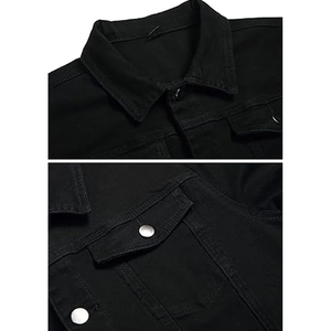 Nouvelle mode de veste en jean couleur unie décontractée pour hommes vestes en jean du Pakistan veste en jean personnalisée pour hommes Service OEM - Product Image 3