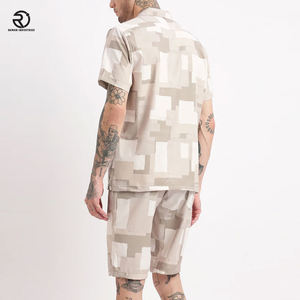 Best Online Sale WorldWide Custom Printed Designed Summer <b>Shorts</b> <b>Set</b> For <b>Men</b> Solid Colour Cotton Half Sleeved - Product Image 4