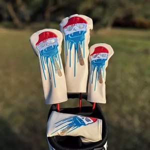 Premium Leather Waterproof <b>Golf</b> <b>Club</b> <b>Head</b> <b>Cover</b> Set Elastic Self-Fixing Closure Customizable Color Printed Patterns Fast - Product Image 1