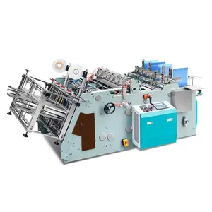 fully automatic disposable double station paper lunch box machine duplex take away food box making machine