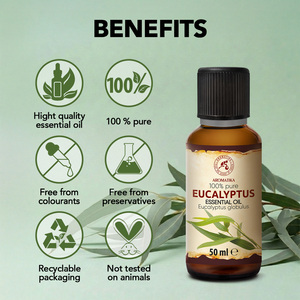 Aromatika Huile Essentielle d'Eucalyptus 100% Pure et Naturelle 20ml/50ml Eucalyptus Globulus Huile d'Aromathérapie Fraîche et Épicée Soin Corporel Huileux - Product Image 3