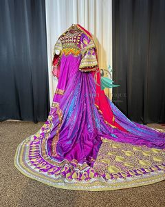 Afgano hecho a mano tradicional bordado mujeres Afghani terciopelo Tribal fiesta y vestido de novia tamaño personalizado vestidos de mujer a la venta 119 - Product Image 2
