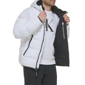 Veste matelassée pour hommes, manteaux en tissu de haute qualité avec duvet personnalisé, vestes gonflées d'hiver brillantes - Product Image 5