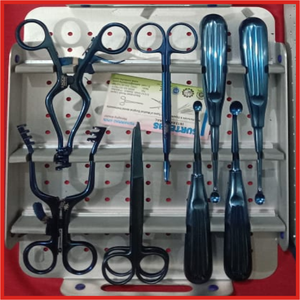 Juego de instrumentos de cirugía de columna vertebral de madera recubierta de Plasma azul de alta calidad Fuente de alimentación manual Juego de instrumentos cervicales Surtechs - Product Image 3