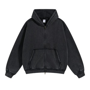 Sudadera con Capucha Oversize de Algodón French Terry con Lavado Ácido Personalizado, Bolsillo, para Hombre y Mujer, Estampado, Estilo Urbano, Tallas S-8XL - Product Image 3