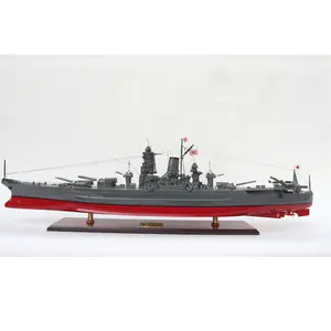 MUSASHI HANDICRAFT WAR SHIPモデル-装飾用の木製バトルシップモデル-木製シップモデルを表示
