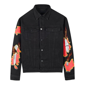 Veste en jean avec strass et diamants pour hommes Manteau tendance Veste en jean pour hommes avec strass Tenue de fête élégante - Product Image 1