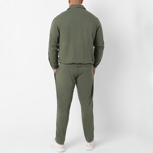 Chándales de hombre con cremallera de material transpirable 100%/chándales de entrenamiento de gimnasio de alta resistencia para hombre a la venta - Product Image 2