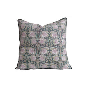 Housse de coussin en coton imprimé à la main avec des motifs floraux tissés, artisanat artisanal, coussins d'extérieur avec une qualité durable - Product Image 5