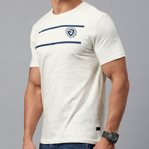 Camiseta de hombre de color sólido 100% algodón tela duradera y suave hecha en fábrica - Product Image 2