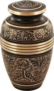 Urnes de crémation en métal de vente chaude pour les cendres humaines adulte homme femme utilisation à domicile funéraire Design moderne fait à la main capacité personnalisable - Product Image 3