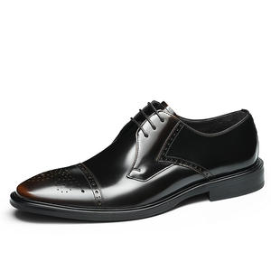 Chaussures derby en brocart de couleur luxueuse pour hommes, en cuir synthétique, trois pièces connectées, chaussures d'affaires - Product Image 6