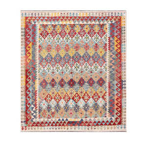 Alfombra Kilim de Maimana, Afganistán, 292 x 259 cm, Alfombras y Juegos de Alfombras - Product Image 1