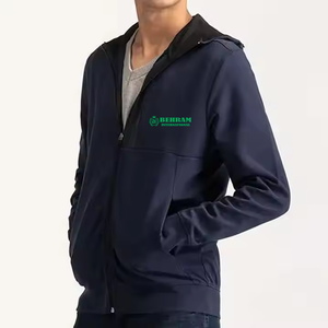 Custom Unisex 100% Cotton Fleece Zipper Hoodie with Solid Pattern Breathable & Quick Dry <b>Vintage</b> Style <b>French</b> Terry for Winter - Product Image 3
