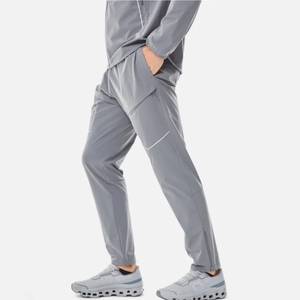 Wholesale Custom Printed Winter Mens Solid Windbreaker Polyester Cotton Tracksuit <b>Zip</b>-<b>Up</b> <b>Jacket</b> and Pant Set - Product Image 4