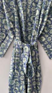 Kimono de playa indio de algodón largo, bata de baño de maternidad para ducha de invierno, ropa de playa, Bata - Product Image 5