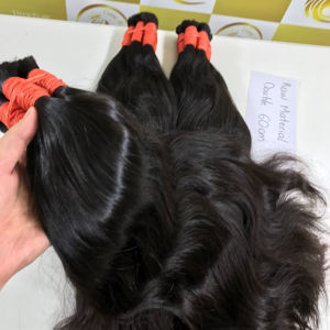 Cabello Vietnamita Virgen Liso de Seda de 60 cm, Color Negro, Trama Doble, Perfección - Product Image 1