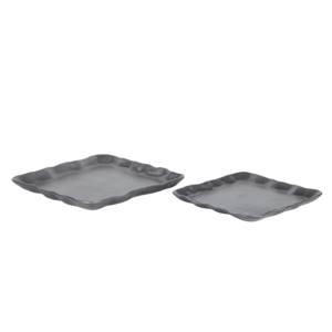Élégant plateau de service en aluminium métallique pour hôtels, restaurants, maison, bars, salade en aluminium cadeau pour la maison et décoration intérieure - Product Image 1