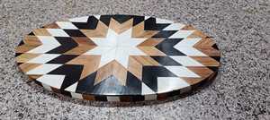 Résine de qualité supérieure et bois d'acacia iinlay planche à découper de cuisine hacher, fromage et bloc de service faits à la main pour un usage domestique - Product Image 6