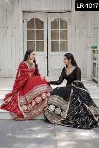 Vêtements traditionnels indiens les plus belles femmes vêtements de mariage Faux floraison avec paillettes brodées multi paillettes robes de travail - Product Image 3