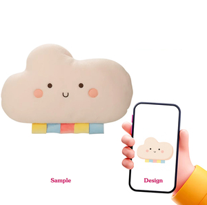 Lindo Cojín de Peluche con Forma de Corazón Sonriente Arcoíris, Juguete de Unicornio Colorido, Cojín de Peluche Relleno de Calabaza - Product Image 1