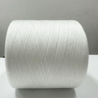 Fabricant de gros fil à coudre blanc brut résistant à la chaleur recyclé 100% polyester filé GRS
