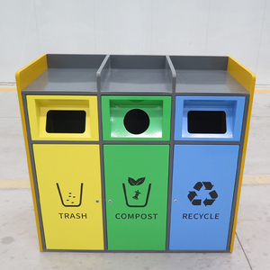 Nhà Máy Bán Buôn Thép Thùng Rác <span class=keywords><strong>Bin</strong></span> Đường Phố Công Cộng Bãi <span class=keywords><strong>Bin</strong></span> Thương Mại Khách Sạn Chất Thải <span class=keywords><strong>Bin</strong></span> Ngoài Trời Tầng Thường vụ Kim Loại Tái Chế Thùng Rác - Product Image 2