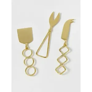 Juego de 3 cortadores de acero inoxidable, cubiertos elegantes con mango de ratán, cubiertos perfectos para accesorios de cocina elegantes - Product Image 6