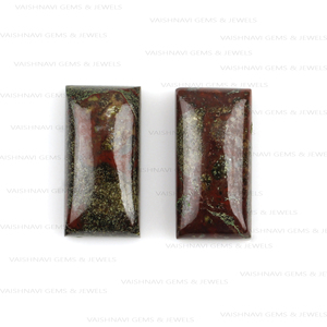 หินแจสเปอร์เลือดมังกรธรรมชาติขายดี ขนาด 9x18 มม. ทรงสี่เหลี่ยมแบน แบบคาโบชอง สำหรับทำเครื่องประดับ จำหน่ายโดยผู้ผลิต - Product Image 6