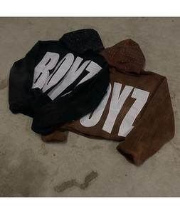 เสื้อฮู้ดผู้ชายผ้าคอตตอนรุ่นเฮฟวี่เวทมีฮู้ดผ้าปักลายด้วยความร้อนลดแสงแดดออกแบบโลโก้ได้ตามต้องการ - Product Image 2