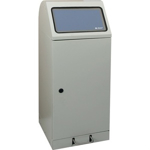 Light <b>Grey</b> 70L Recycling Bin with Garbage Bag Holder 1000x400x380mm Pedal Operated STUMPF Design - Product Image 3