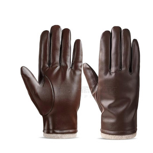 Gants en cuir personnalisés pour hommes Taux de vente total Gants à la mode 2024 Doigt complet Gants de mode en cuir - Product Image 1