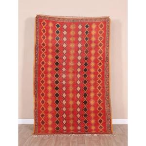 Tapis Boucherouite marocain authentique fait main, style bohème chic, coloré, vintage, artisanat Atlas, décoration. - Product Image 1